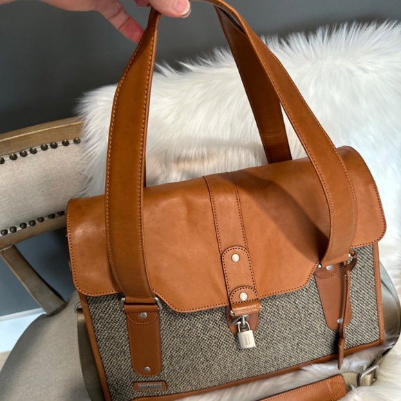 Hartmann Tweed and Leather Briefcase / Satchel (100% authentic) - Picture 1 of 16